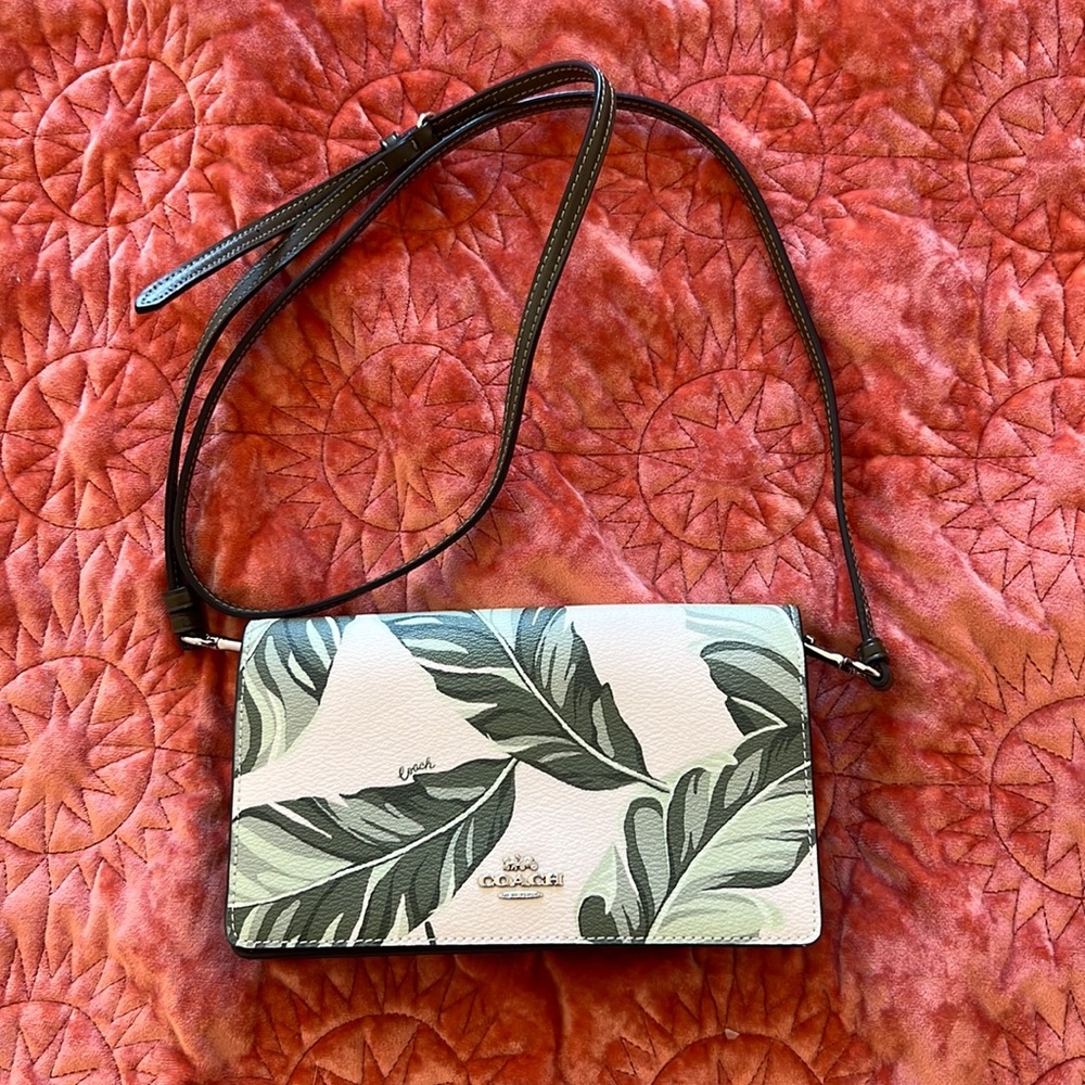 Coach crossbody banana leaf